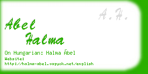 abel halma business card