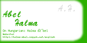 abel halma business card